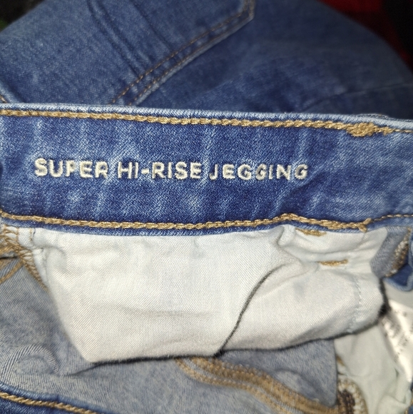 American Eagle Outfitters Blue Skinny Jeans High-Rise Stretch - Picture 5 of 6